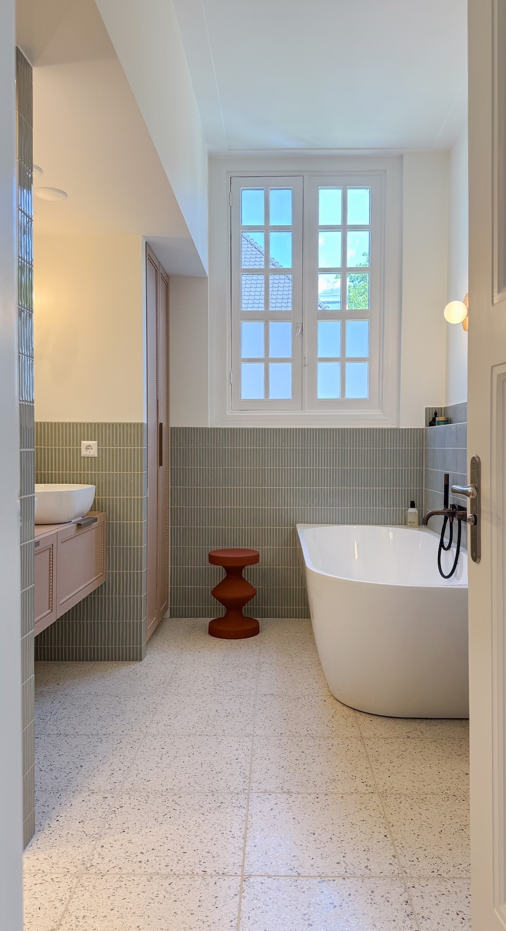 FotoBarritas Salamandra wand en Terrazzo Cassata vloertegel combineren